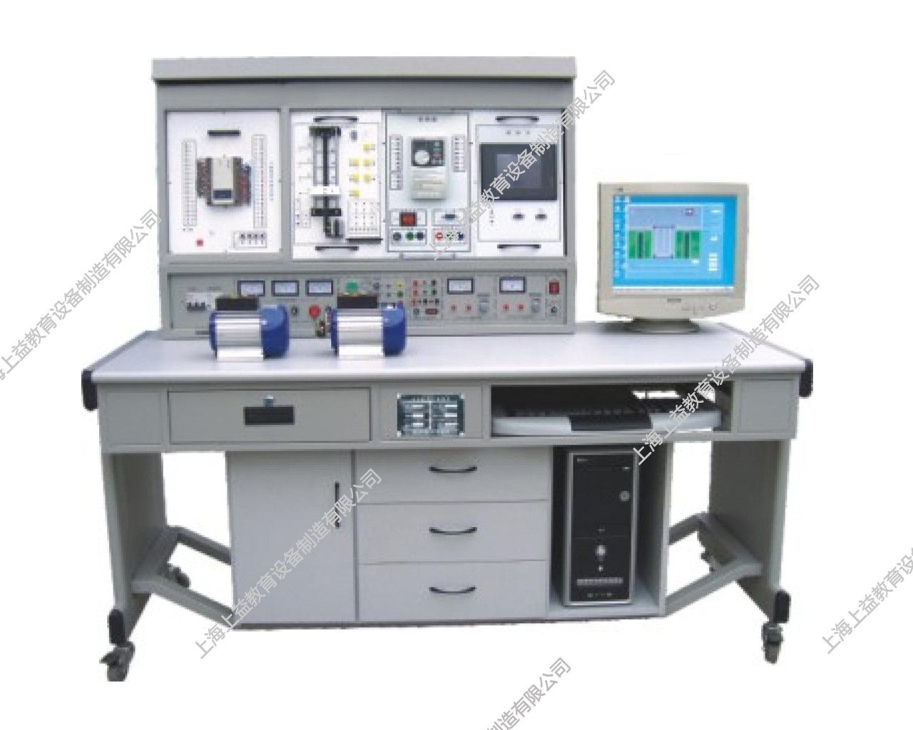 SYPLC-104B網(wǎng)絡型PLC可編程控制器/變頻調(diào)速/電氣控制及單片機綜合實驗裝置（PLC、變頻器、觸摸屏、電氣控制、單片機）